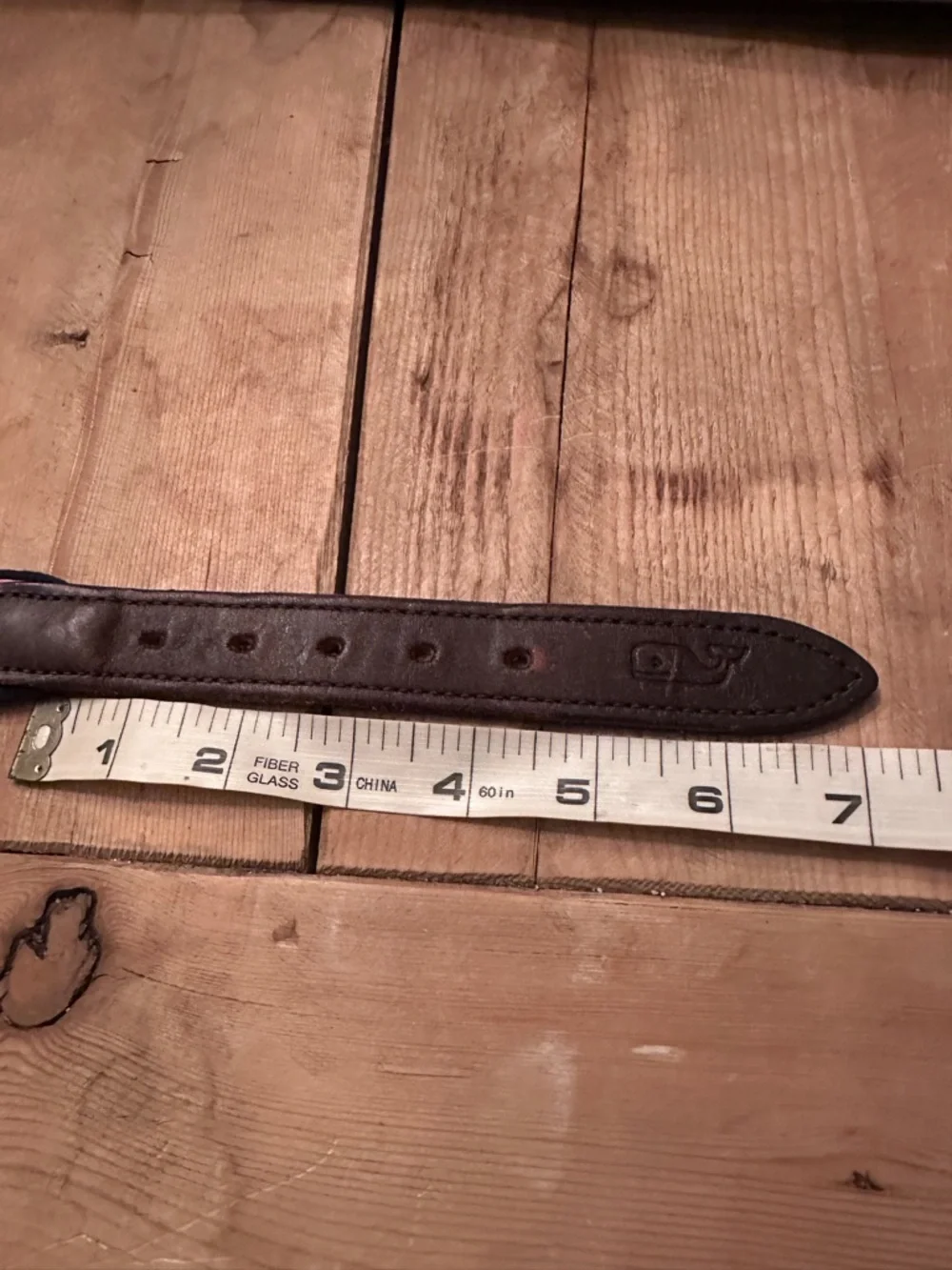 Vineyard Vines Canvas Club Woven Belt Unisex 24 Pink Whale Print Brown Leather